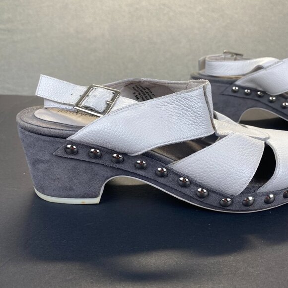 Jeffrey Campbell Genuine Leather Platform/Clogs/Sandals White Size 8.5 M - Picture 16 of 16
